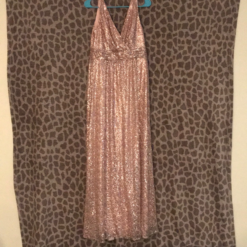 David’s Bridal Rose Gold Sequin Dress !